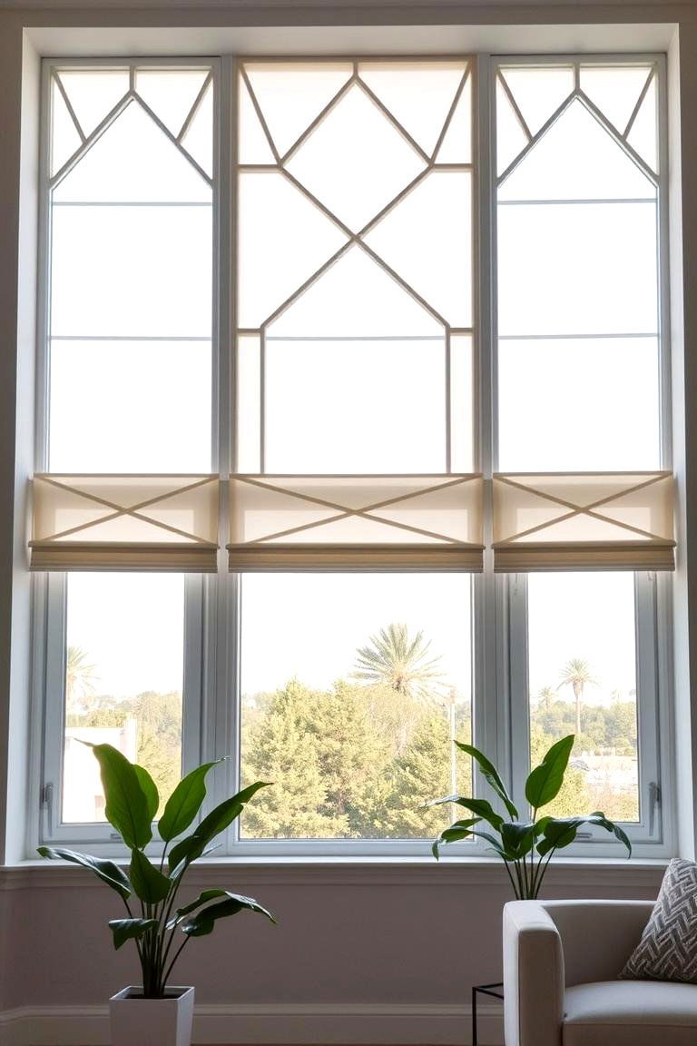 Contemporary Geometric Valance - 24 Window Valance Ideas