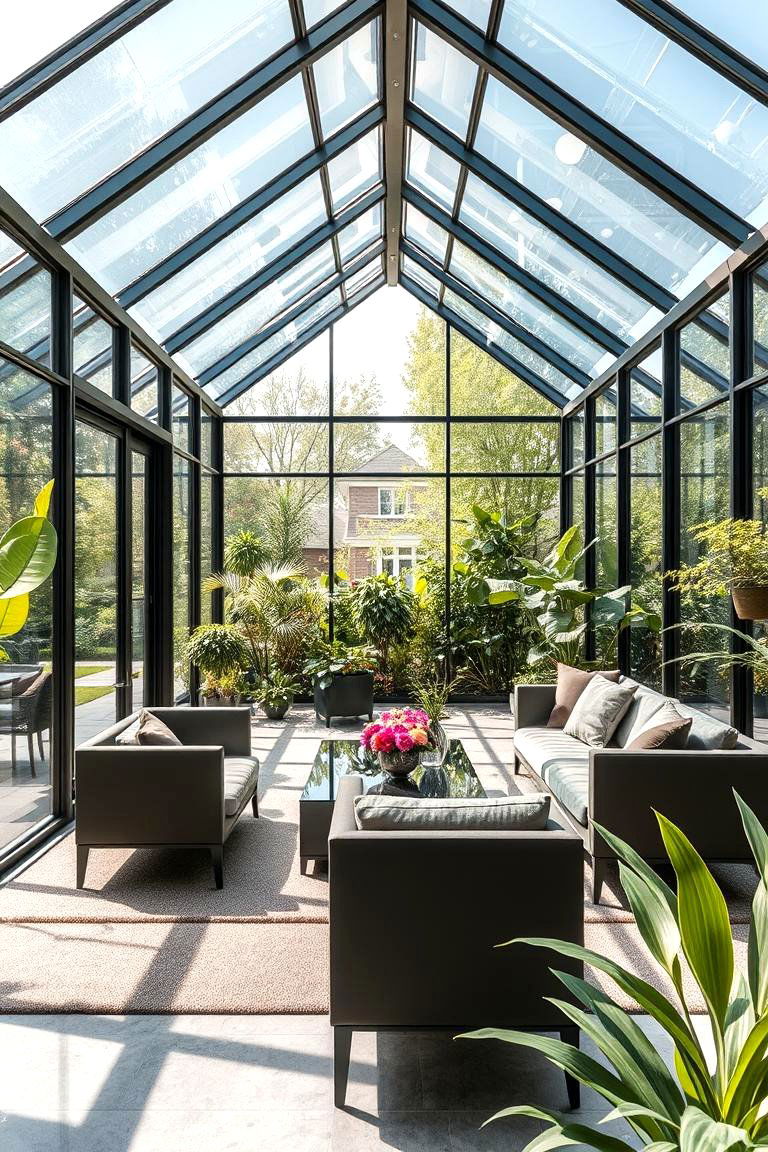 Contemporary Glass Garden Room - 24 Garden Room Ideas