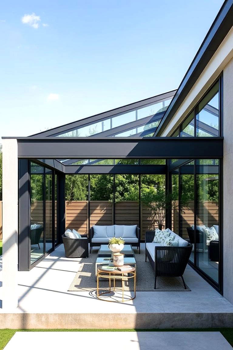 Contemporary Glass Pavilion - 24 Outdoor Pavilion Ideas