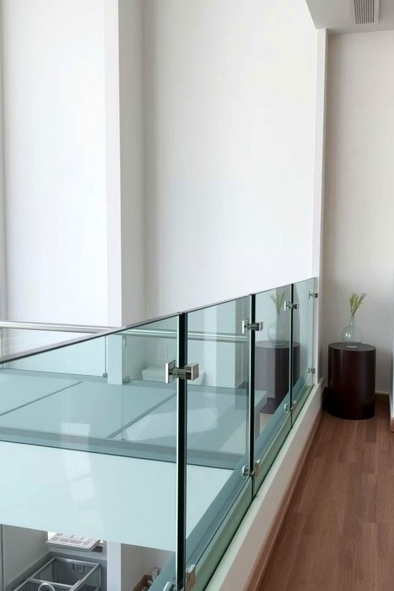 Contemporary Glass Railing - 24 Loft Balcony Ideas