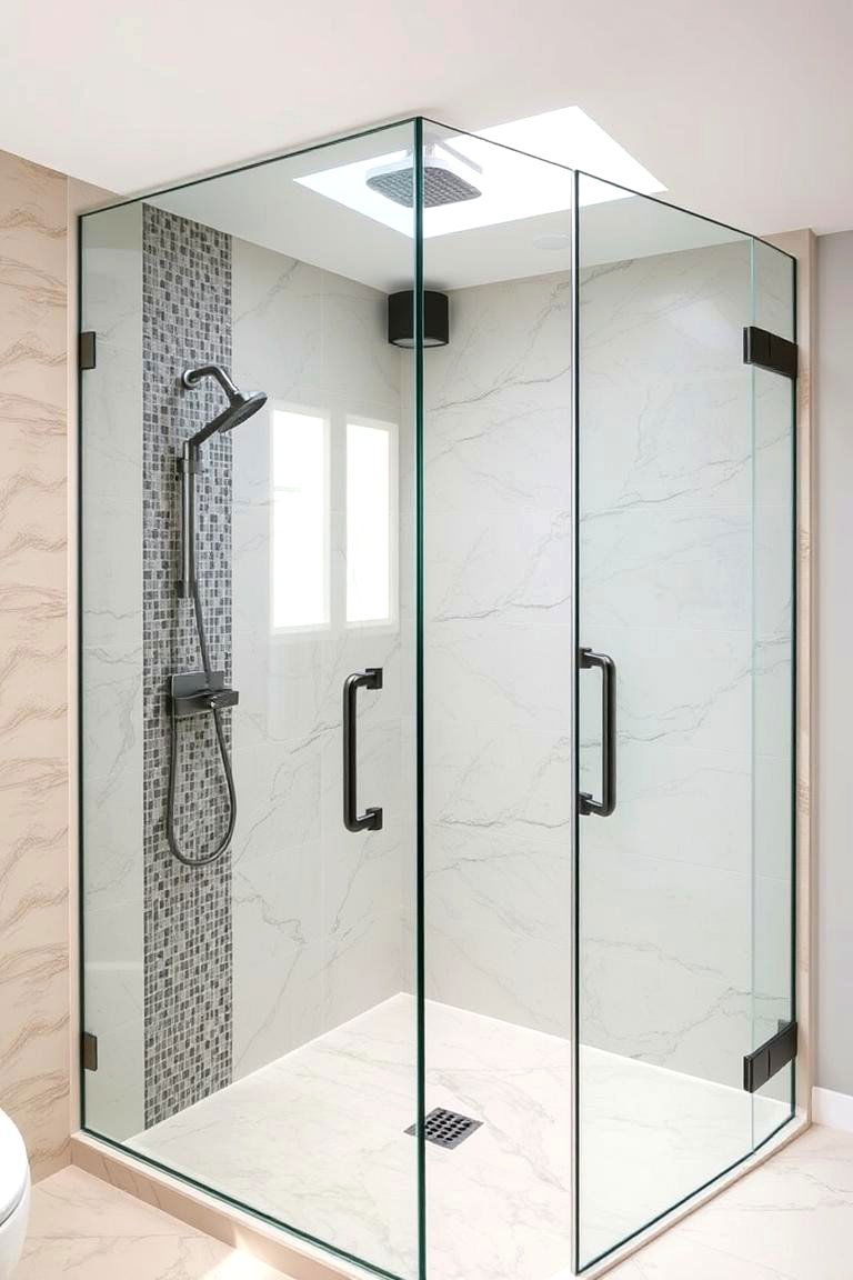 Contemporary Glass Shower - 24 Basement Bathroom Ideas