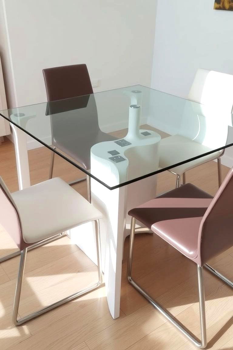 Contemporary Glass Table - 24 Eat in Kitchen Ideas