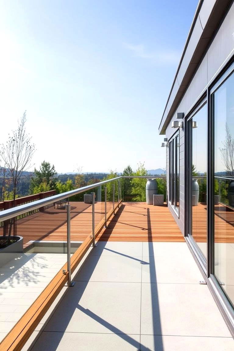 Contemporary Glass and Steel Design - 24 Deck and Patio Combination Ideas