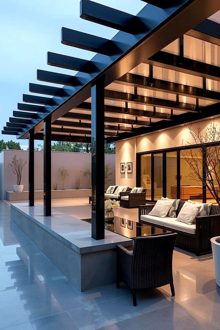 Contemporary Glass and Steel - 24 Patio With a Pergola Ideas