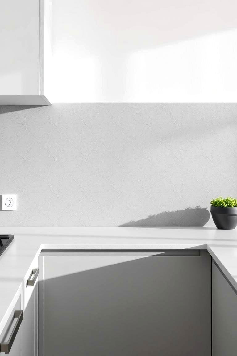 Contemporary Gray Backsplash - 24 Gray and Black Kitchen Ideas