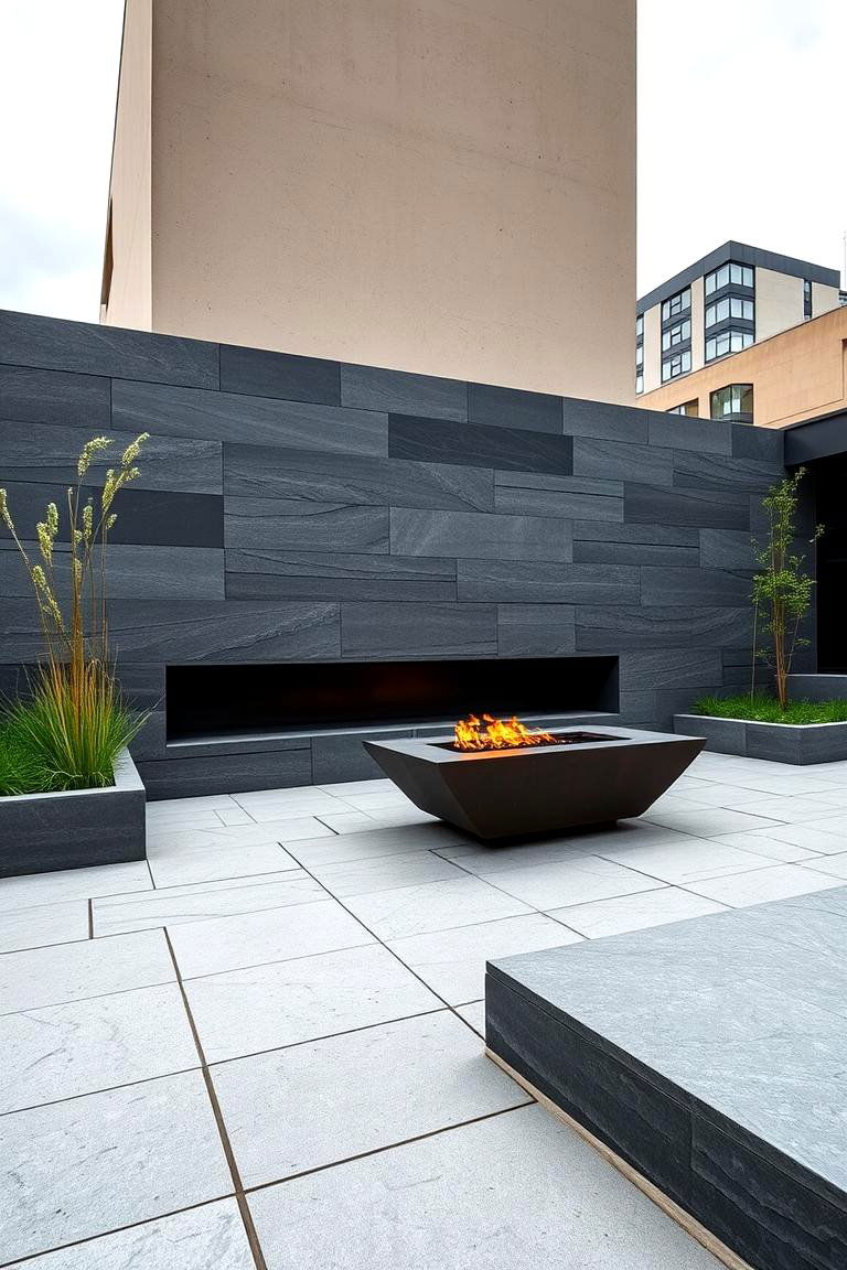Contemporary Grilled Stone Setting - 24 Stone Patio With a Fire Pit Ideas