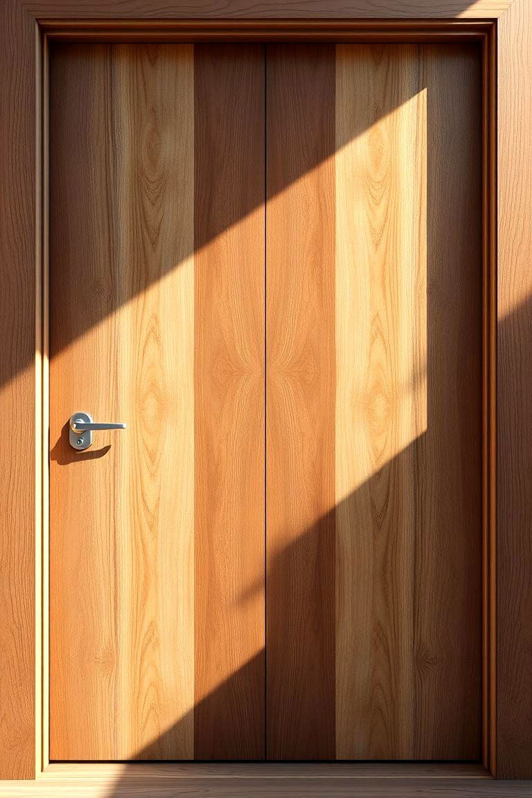 Contemporary Hickory Highlight - 24 Stained Front Door Ideas