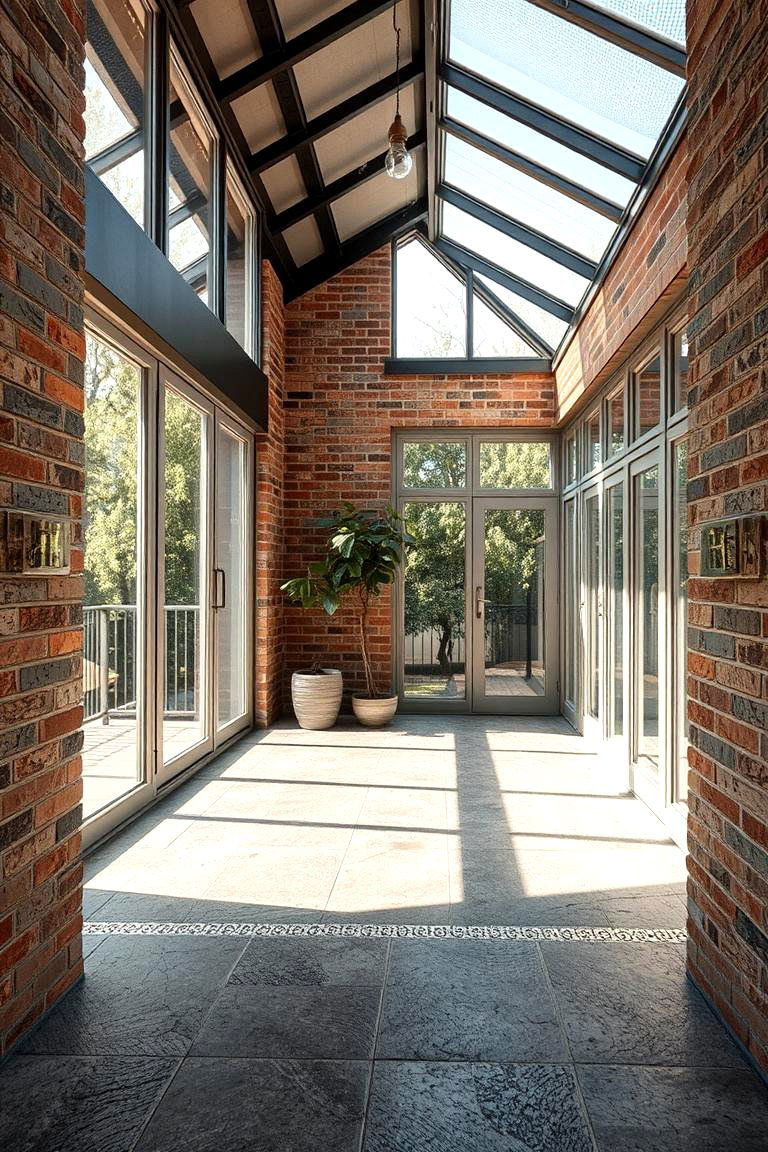Contemporary Industrial Style - 24 Sunroom Tile Floor Ideas