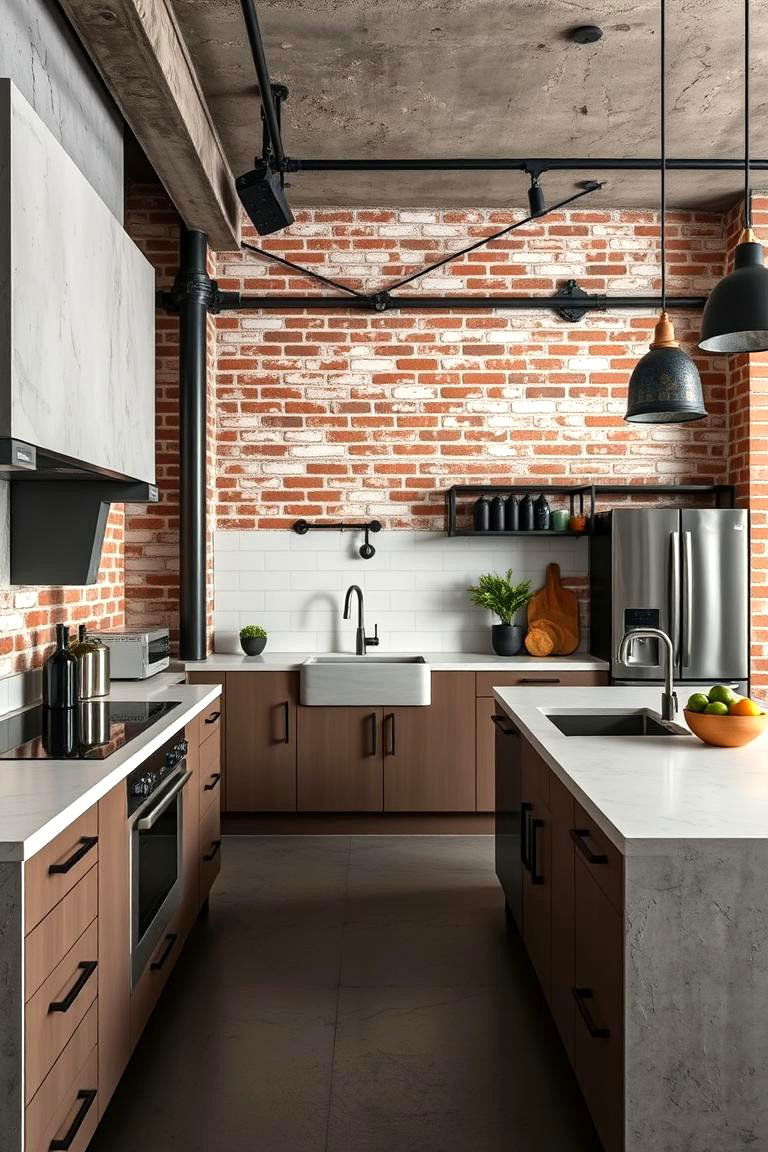 Contemporary Italian Industrial Kitchen - 24 Italian Kitchen Design Ideas