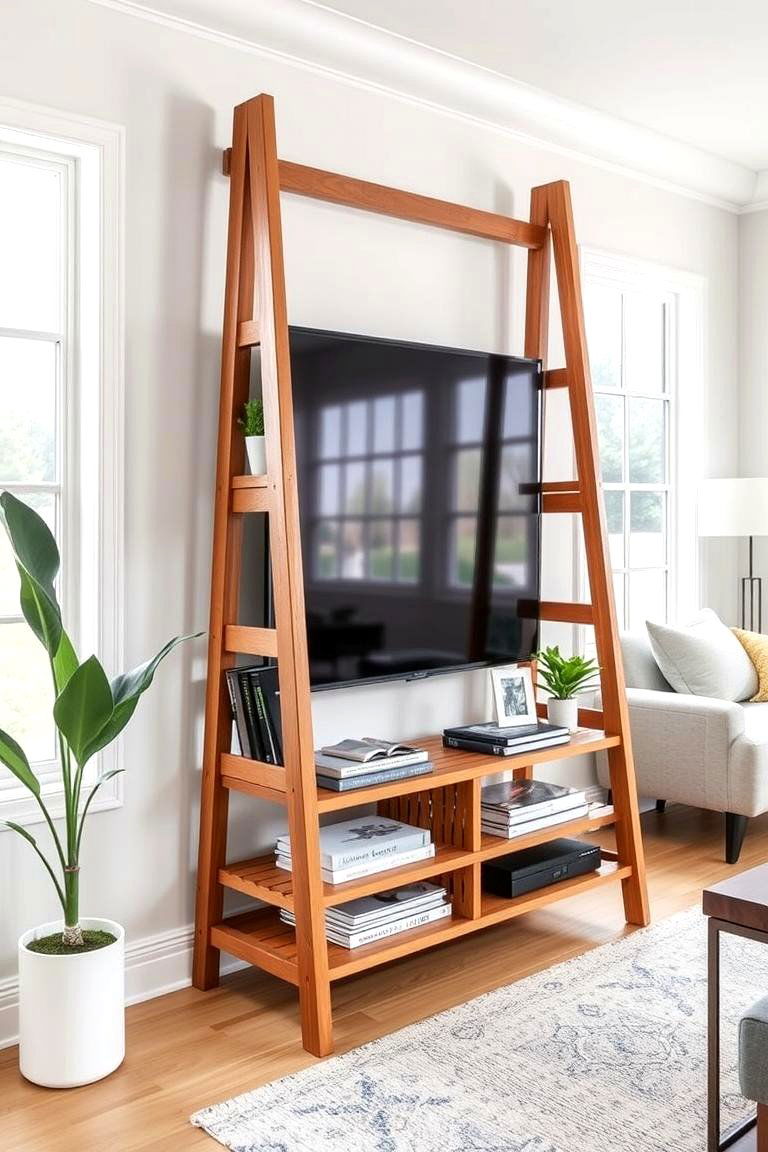 Contemporary Ladder Tv Stand - 24 Tv Stand Ideas