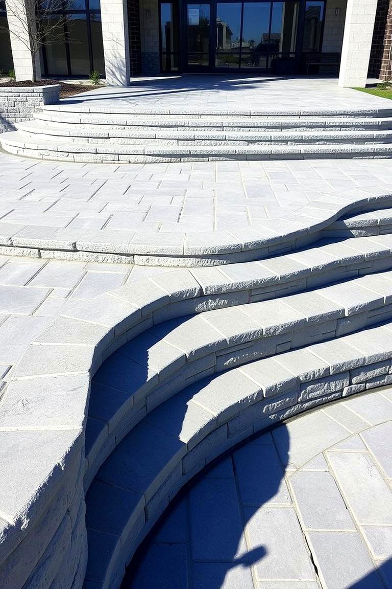 Contemporary Layered Bluestone Design - 24 Bluestone Walkway Ideas