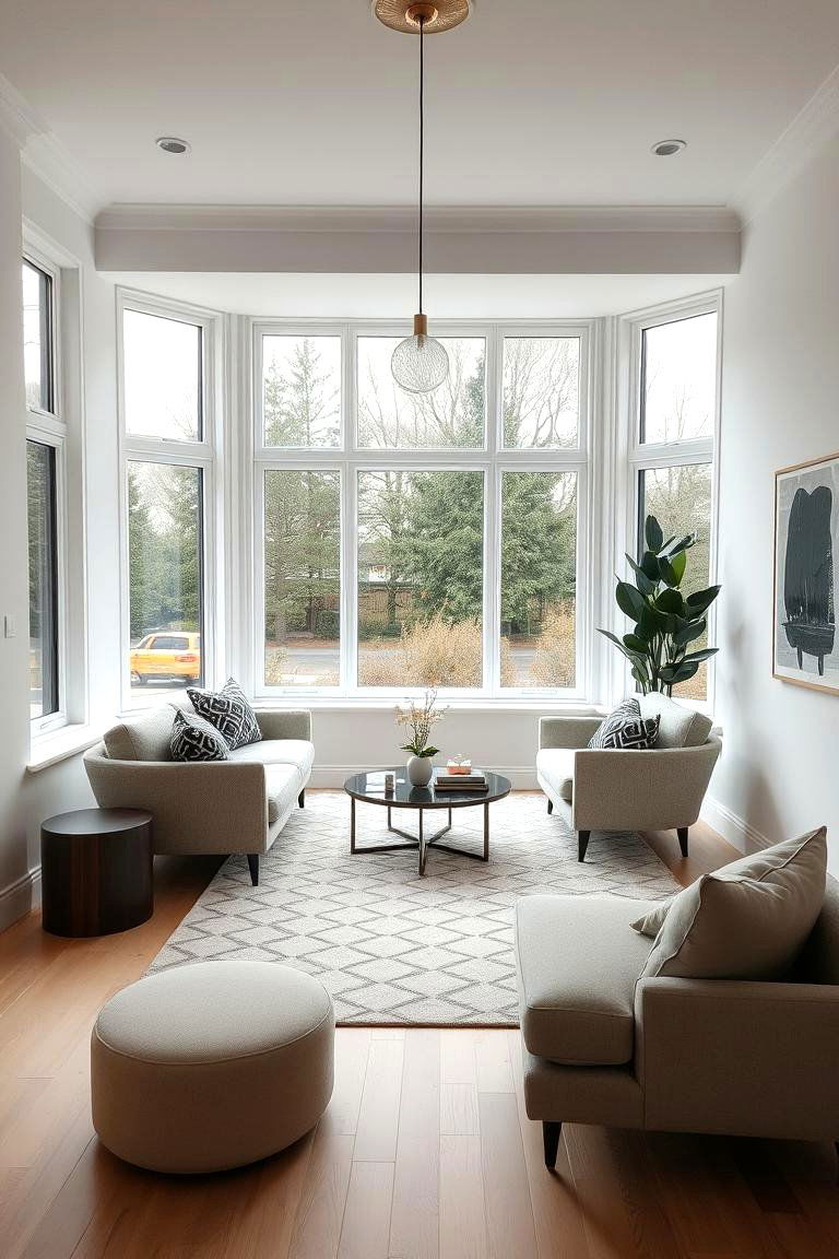 Contemporary Lounge Space - 24 Bay Window Ideas