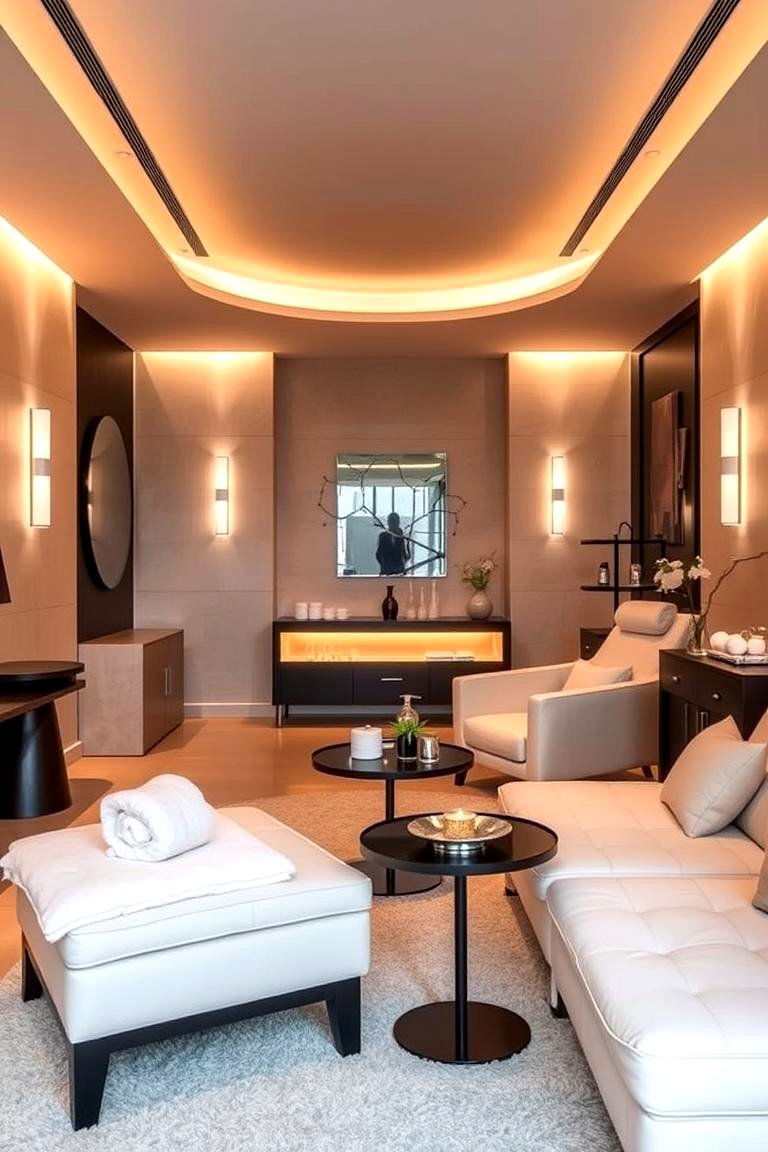 Contemporary Luxury Spa Suite - 24 Spa Room Ideas