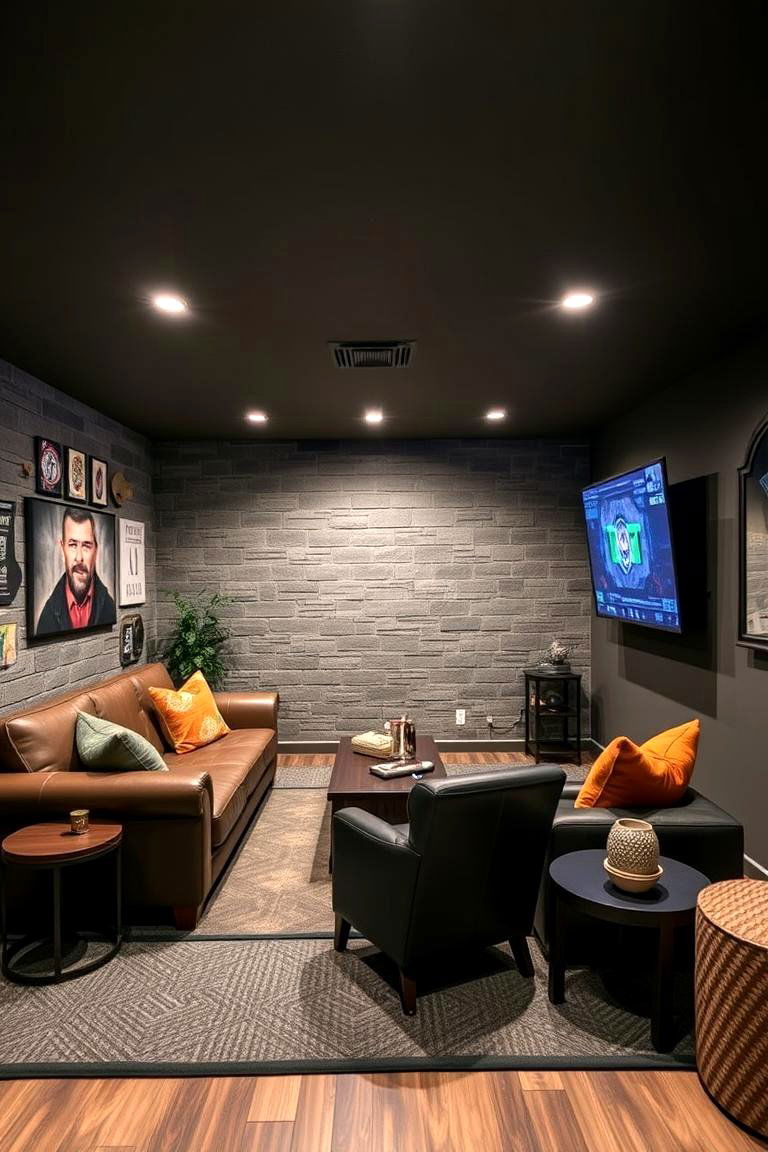 Contemporary Man Cave - 24 Mens Living Room Ideas