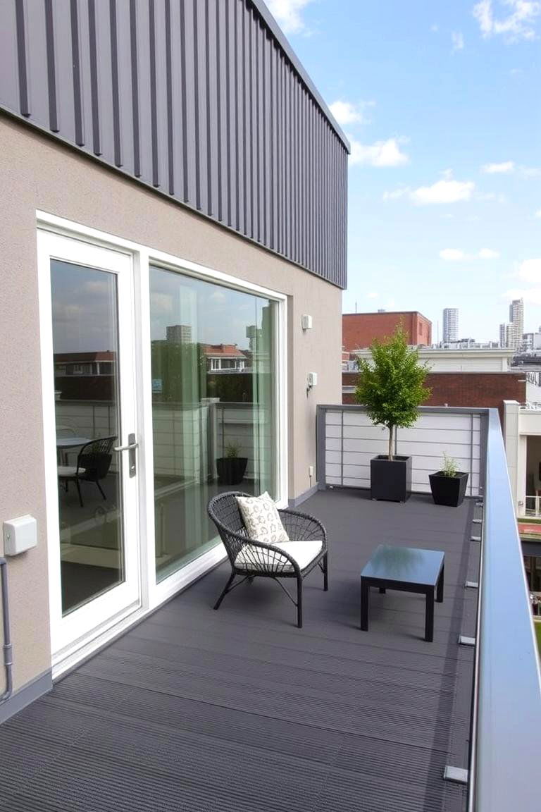 Contemporary Metal Deck - 24 2nd Floor Deck Ideas