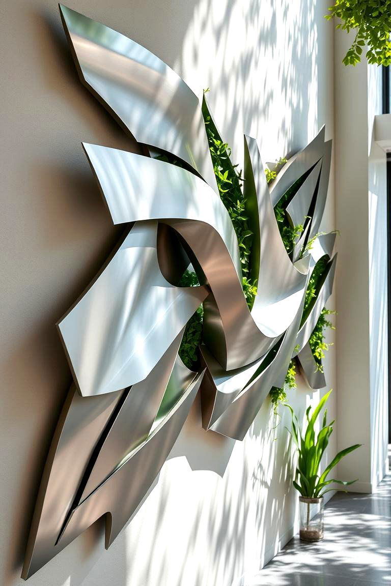 Contemporary Metal Wall Art - 24 Garden Wall Ideas