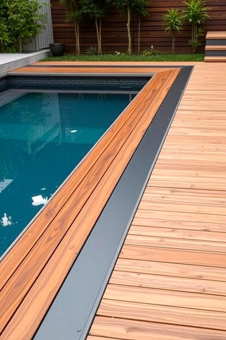 Contemporary Metal and Wood Fusion - 24 Above-ground Pool With Deck Ideas
