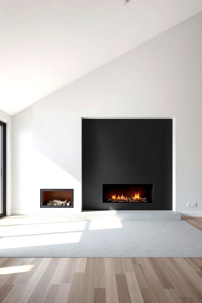 Contemporary Minimalist Appeal - 24 Rooms With Fireplaces With Vaulted Ceilings Features