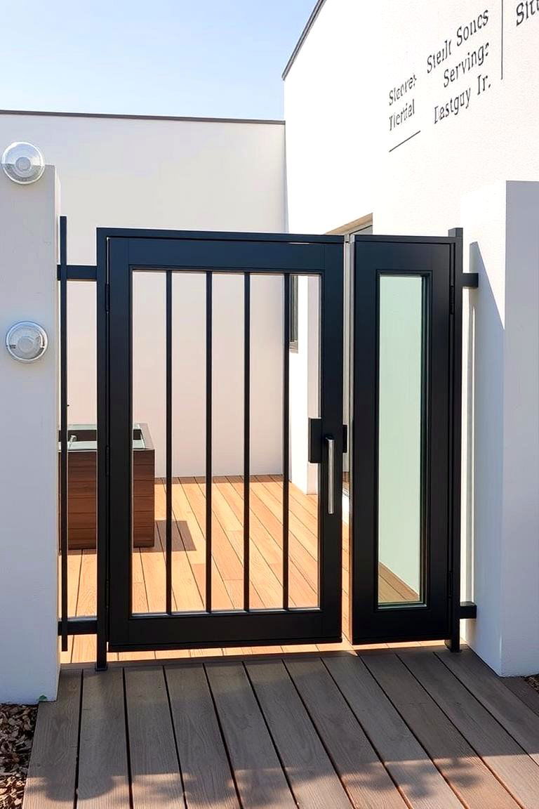 Contemporary Minimalist Gate Design - 24 Deck Gate Ideas