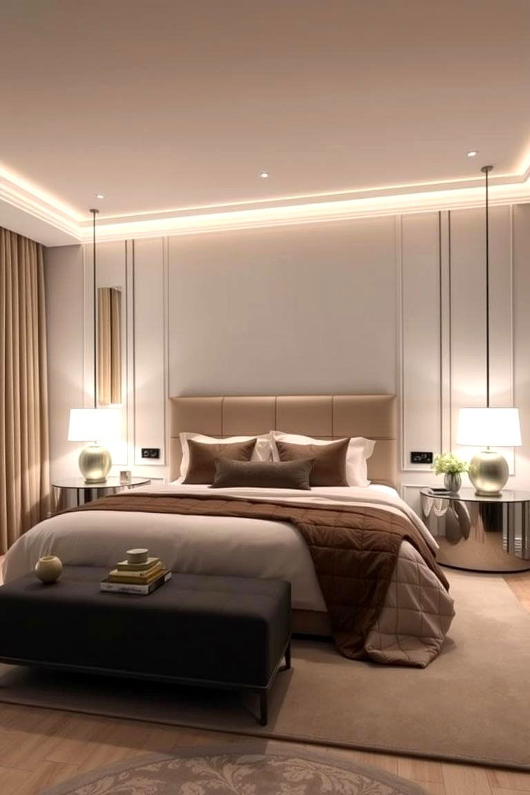 Contemporary Minimalist Glam - 24 Glam Bedroom Ideas