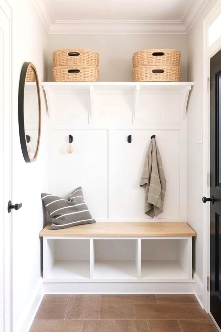 Contemporary Minimalist Layout - 24 Small Mudroom Ideas