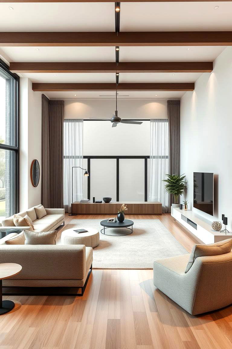 Contemporary Minimalist Lounge - 24 Luxury Man Cave Ideas