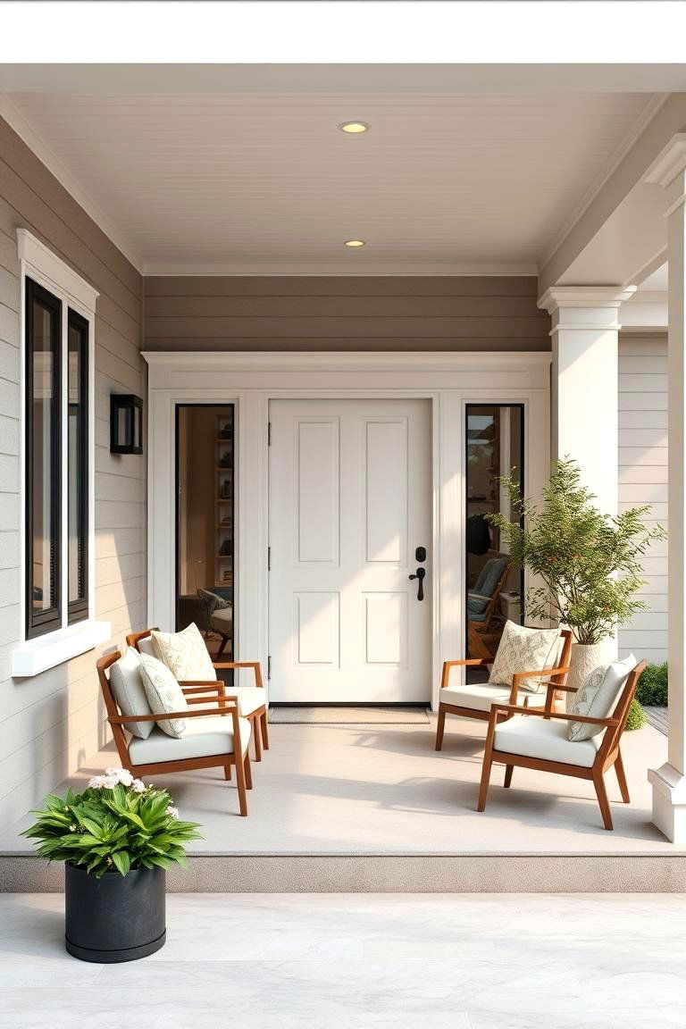 Contemporary Minimalist Porch - 24 Small Screened-in Porch Ideas