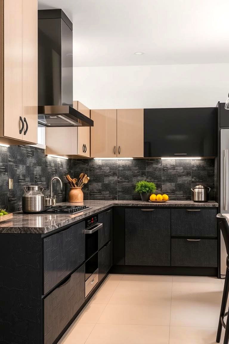 Contemporary Mix and Match - 24 black and beige kitchen ideas