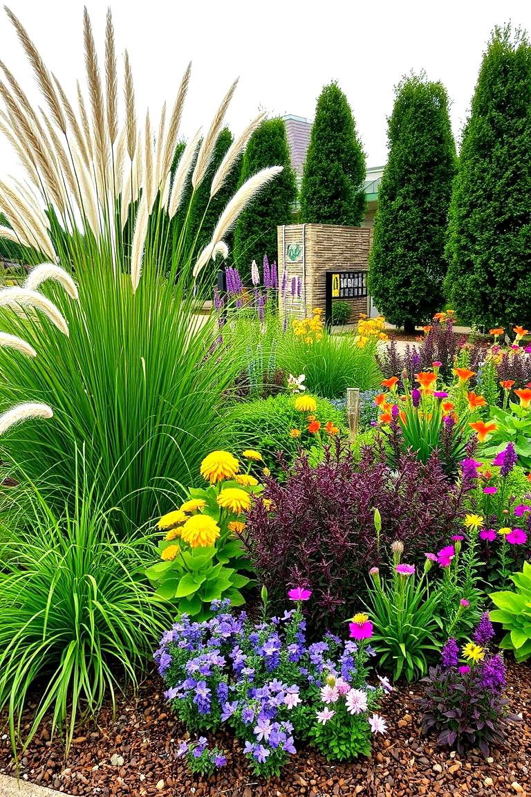 Contemporary Mixed Planting - 24 Small Walled Garden Ideas
