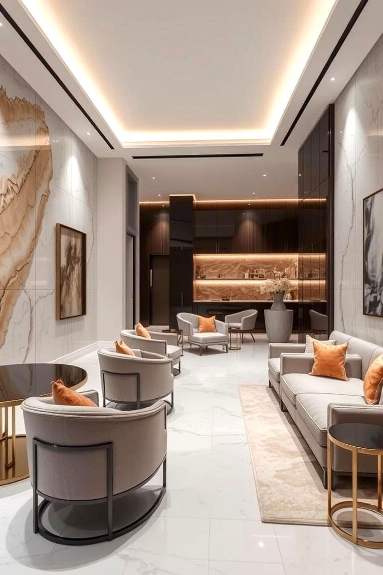 Contemporary Onyx Sophistication - 24 Dark Living Room Ideas