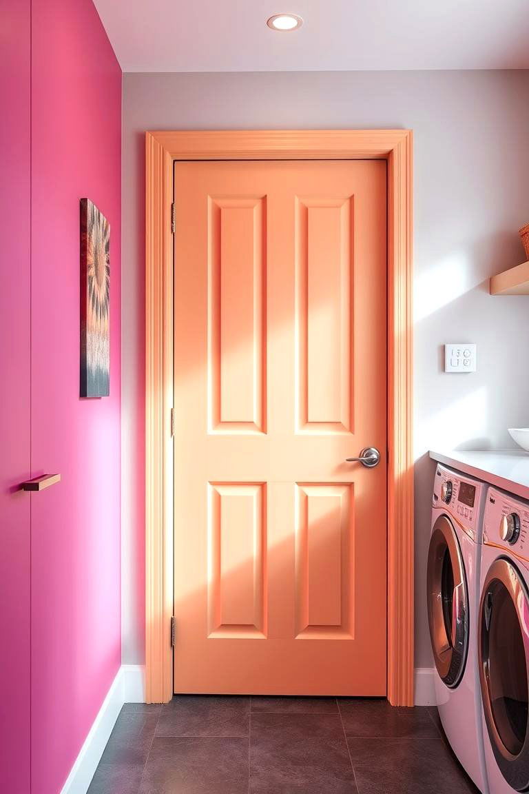 Contemporary Painted Finish Door - 24 Laundry Room Door Ideas