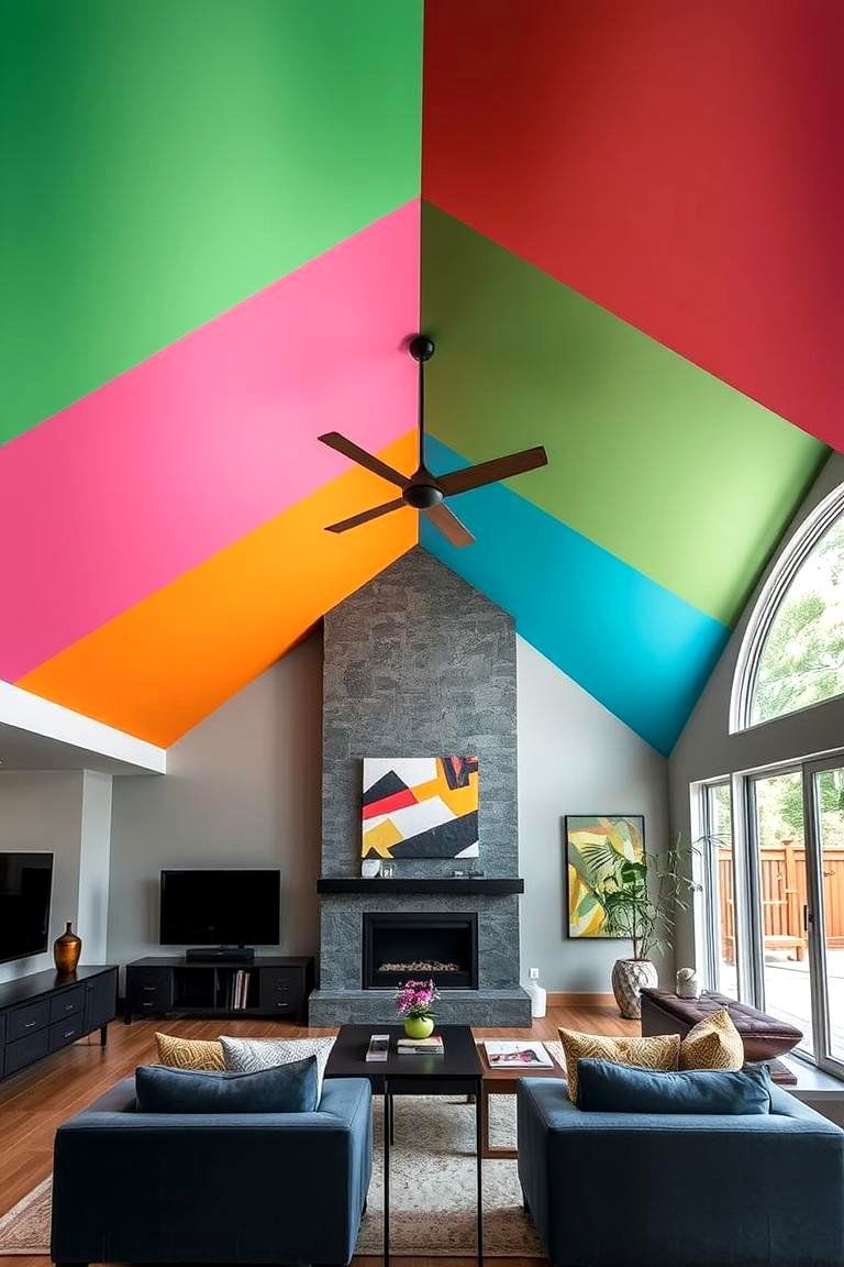 Contemporary Painted Vault - 24 Vaulted Ceiling Ideas