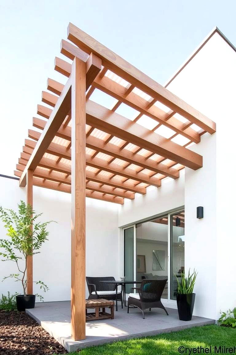 Contemporary Pergola Integration - 24 Minimalist House Exterior Ideas