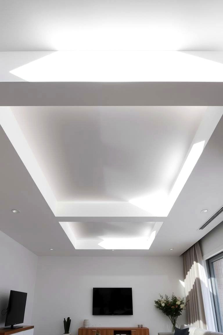 Contemporary Recessed Tray Ceiling - 24 tray ceiling ideas
