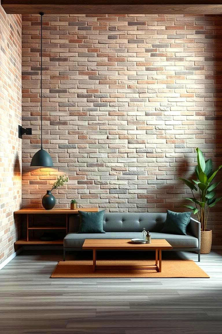 Contemporary Rustic Blend - 24 Rustic Brick Fireplace Ideas