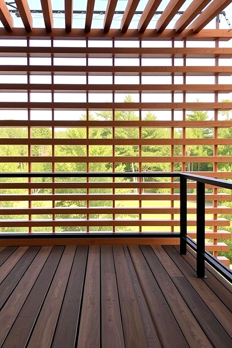 Contemporary Slatted Lattice Design - 24 Deck Lattice Ideas
