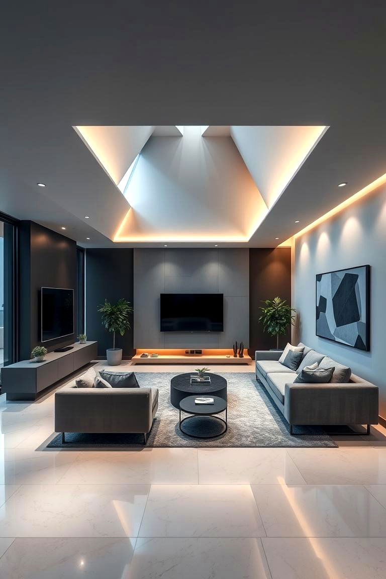 Contemporary Sunken Living Room - 24 Sunken Living Room Ideas