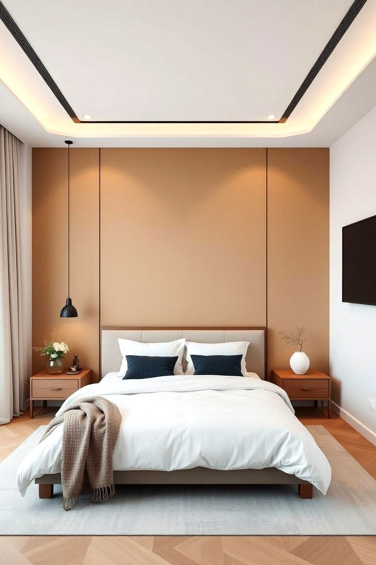 Contemporary Tan with Clean Lines - 24 Tan Bedroom Ideas