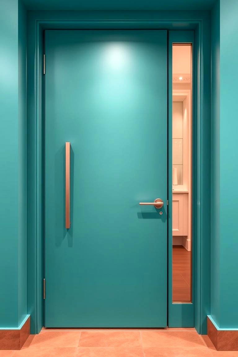 Contemporary Turquoise Vibe - 24 Turquoise Front Door Ideas