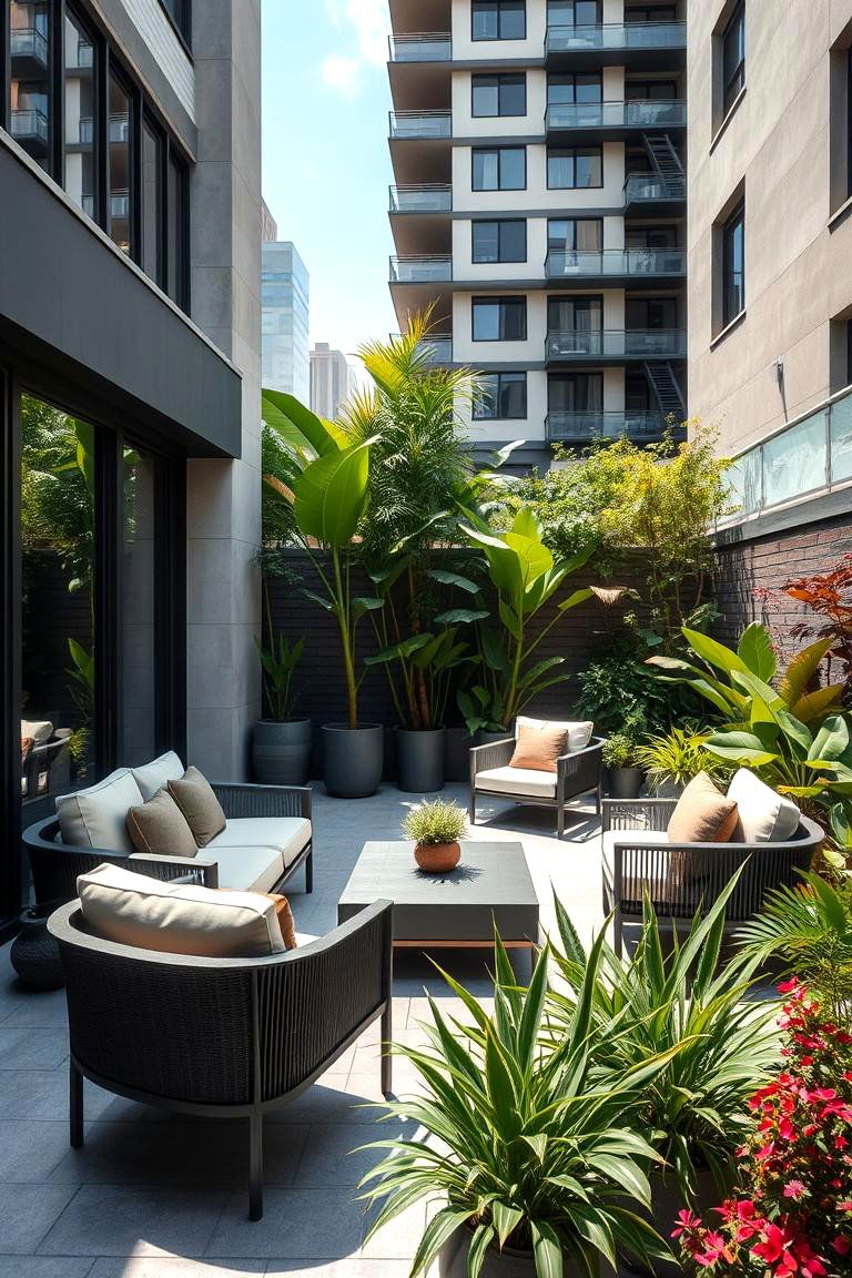 Contemporary Urban Garden Retreat - 24 Outdoor Living Room Ideas