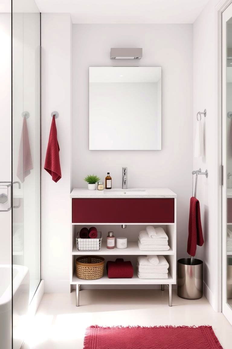 Contemporary Vanity Designs - 24 Burgundy Bathroom Ideas