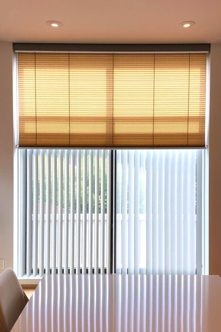 Contemporary Vertical Blinds - 24 Dining Room Window Treatments