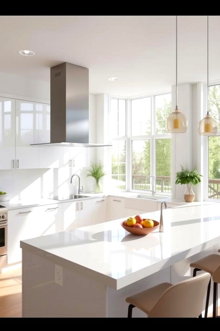 Contemporary White Kitchen Peninsula - 24 Kitchen Peninsula Ideas