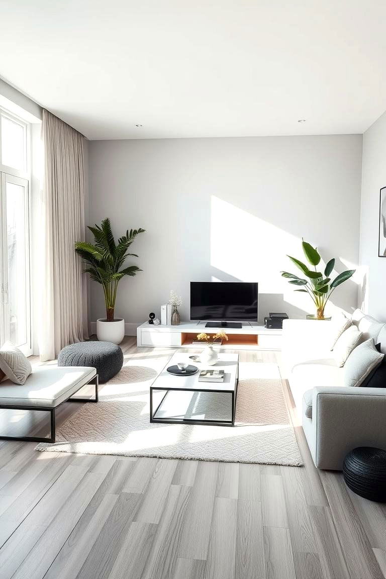 Contemporary Zen Retreat - 24 Black and White Living Room Ideas