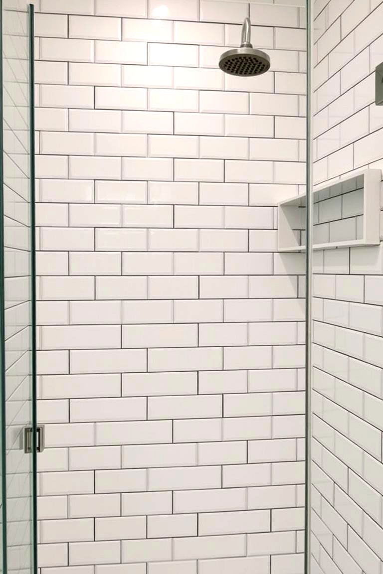 Contrasting Grout Lines - 24 Shower Wall Ideas