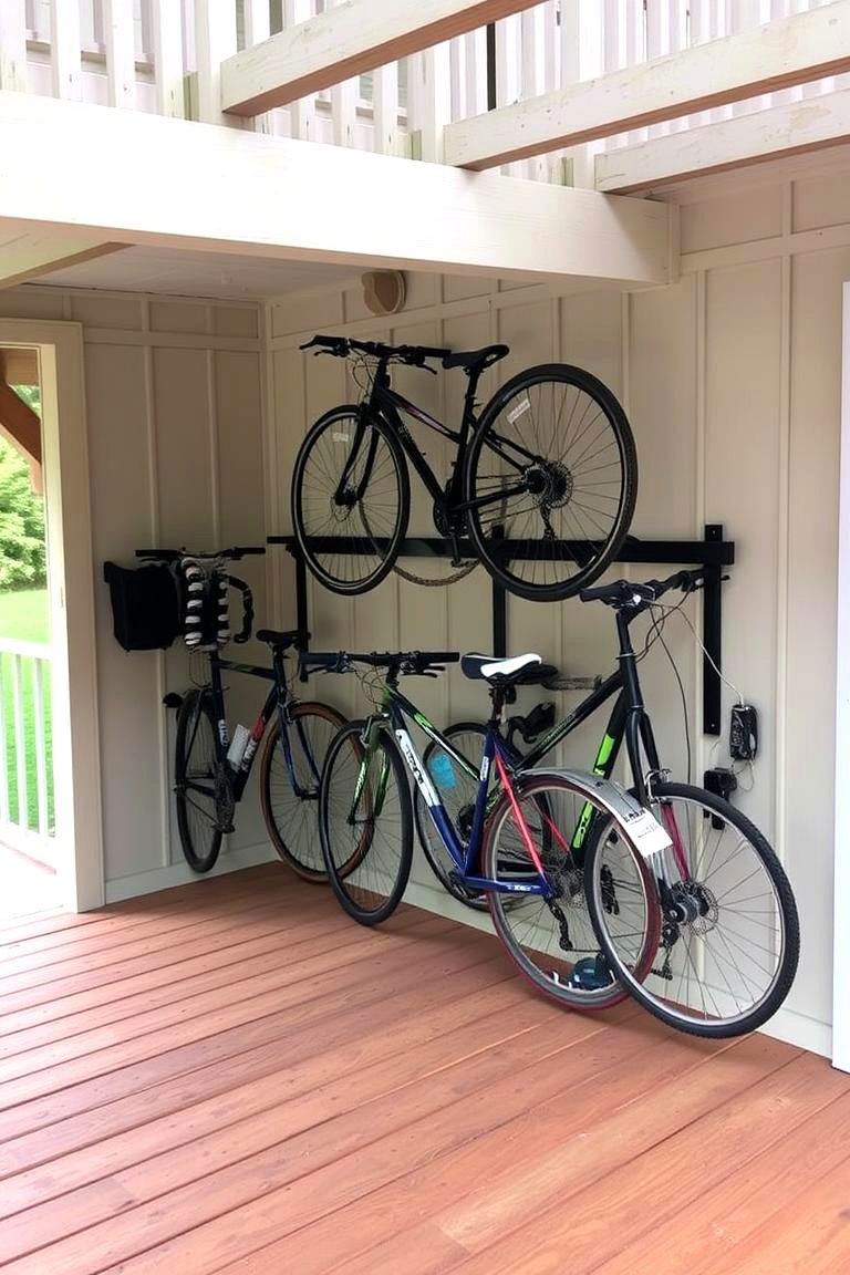 Convenient Bike Storage - 24 Under Deck Ideas