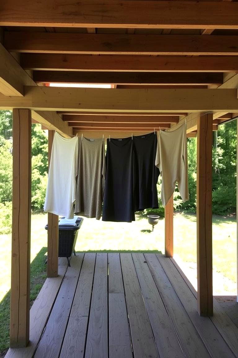Convenient Laundry Drying Area - 24 Under Deck Ideas