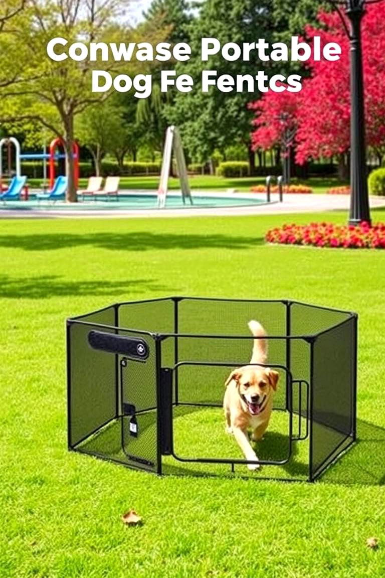 Convenient Portable Dog Fence - 24 Dog Fence Ideas