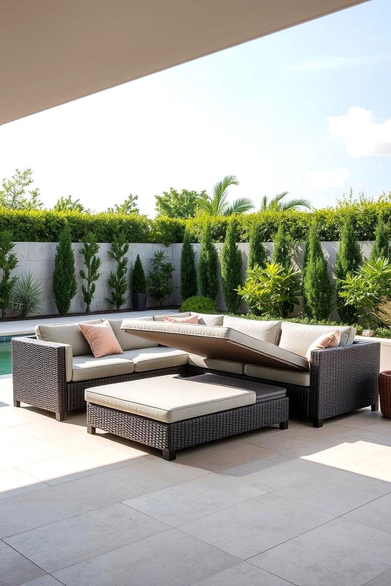 Convertible Outdoor Sofa - 24 Outdoor Seating Ideas