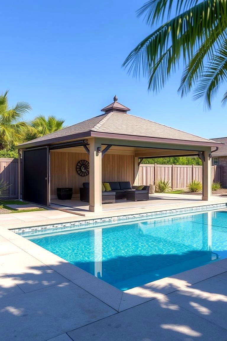 Convertible Pool Shed and Gazebo - 24 Pool Shed Ideas